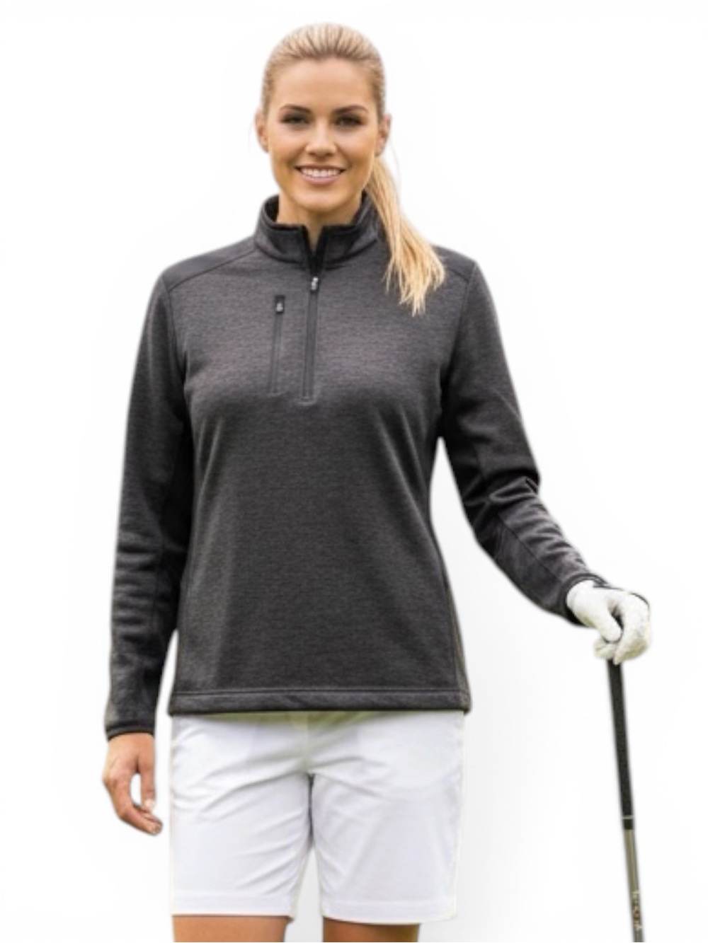 Callaway Women’s Weather Series Dark Gray Heather Quarter-Zip Pullover